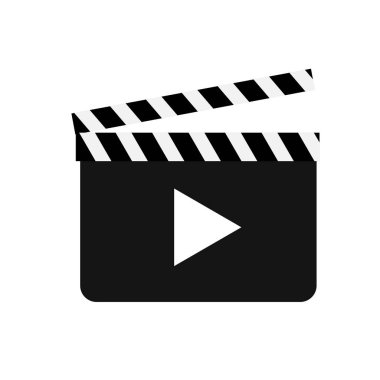 Beyaz oynatma düğmesi simgesi. Gri arkaplan