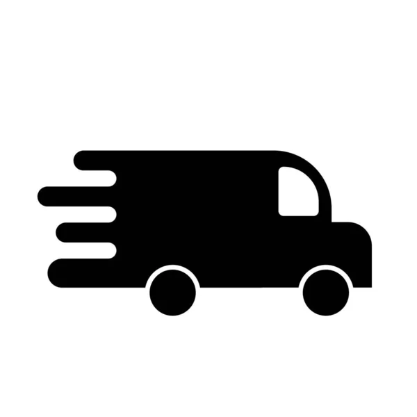 配送車のアイコンのシンボルデザインフラット — ストック写真