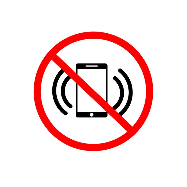 Zákaz Znamení Pro Telefon Ilustrace Bílém Pozadí — Stock fotografie
