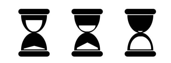 Sand Glass Clock Icons Set Illustration White Background — Stock Photo, Image