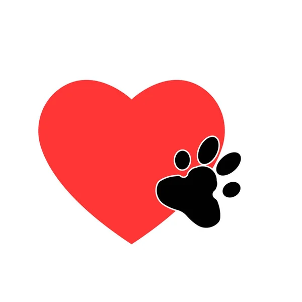 Love Pet Symbolic Inscription Icon Illustration — Stock Photo, Image