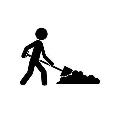 Yol çalışmaları beyaz arka planda illüstrasyon işareti