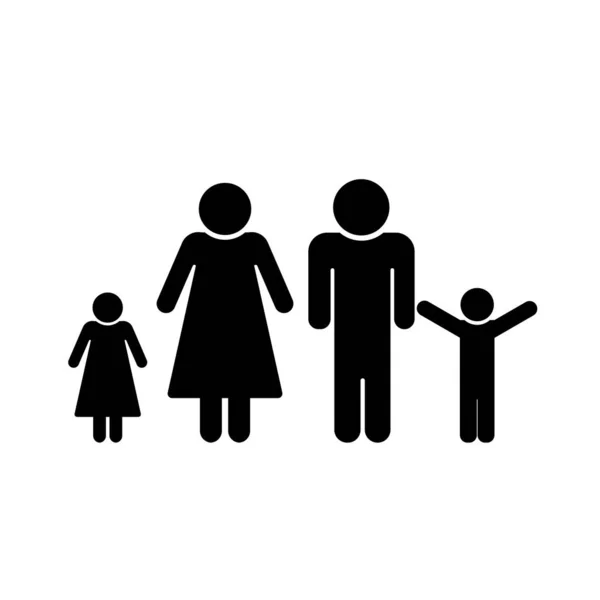 Family Icon Trendy Flat Style Isolated White Background — Stock Photo, Image