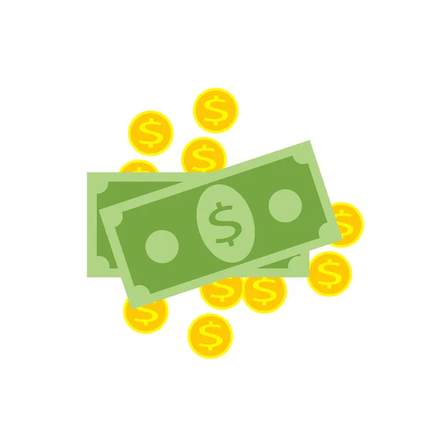 Dolar Peníze Hotovost Ikona Pokladna Platba — Stock fotografie