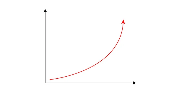 Diagram Ikonen Trendig Platt Stil Isolerad Grå Bakgrund — Stockfoto