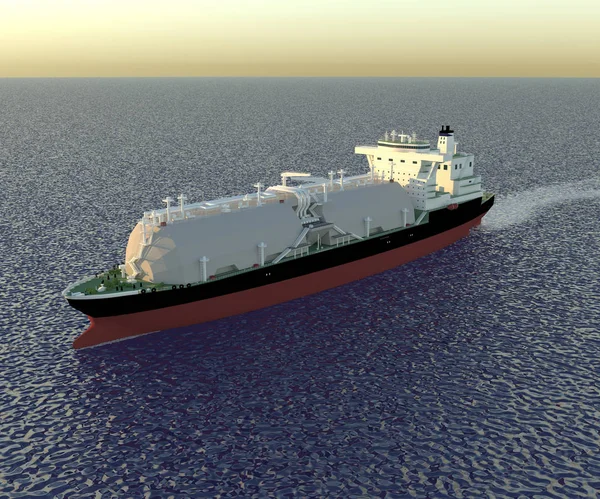 LNG tanker reefer type. 3D-rendering.