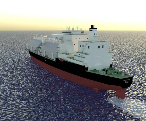 LNG tanker reefer type. 3D-rendering.