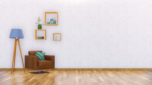 Diseno Interiores Moderno Minimalista Sala Estar Con Sillon Cuero