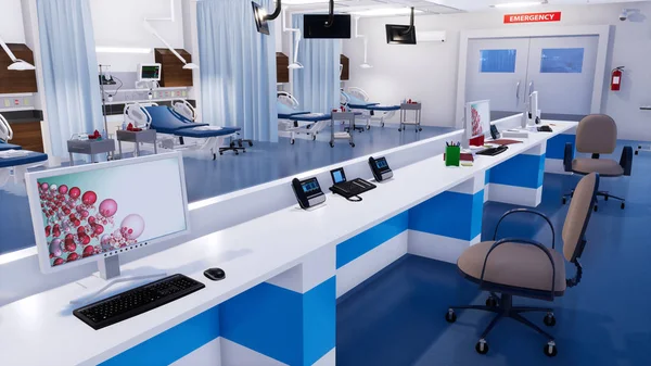 Boş hemşire acil odası modern klinik — Stok fotoğraf