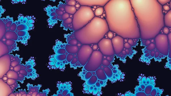 Fundo Fractal Abstrato Gerado Digitalmente Parece Uma Estrutura Orgânica Células — Fotografia de Stock