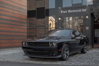 Challenger dodge siyah baskı