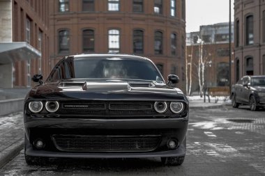 Challenger dodge siyah baskı