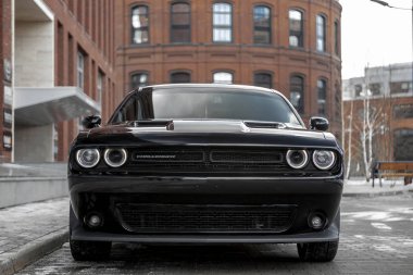 Challenger dodge siyah baskı