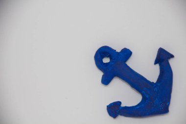 beyaz bir arka plan üzerinde deniz dekor. Çapa. 