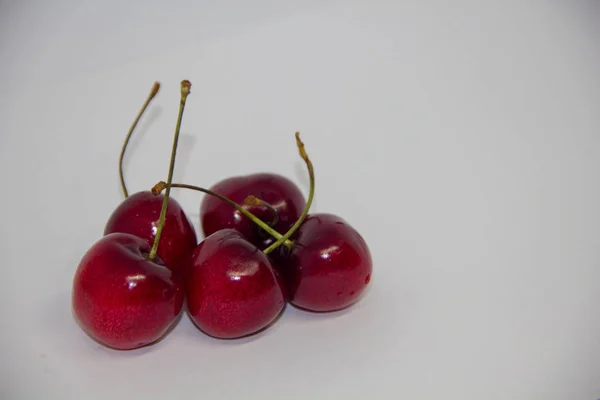 Cereza Dulce Sobre Fondo Blanco — Foto de Stock