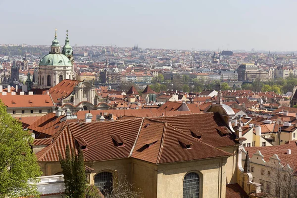 Doğa ve çiçekli ağaçlar, Çek Cumhuriyeti Prag şehir bahar yeşil ile görüntüleyin