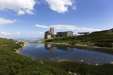Tepeler ve alp peyzaj yüksek Tatras, Slovakya'nın dağda görüntülemek