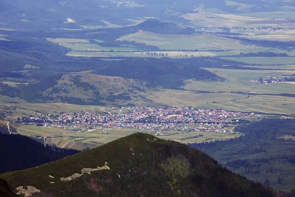 Vista Sulle Cime Delle Montagne Paesaggio Alpino Degli Alti Tatra — Foto Stock