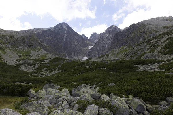 Вид Горные Пики Ландшафты Высоких Татр Словакия — стоковое фото