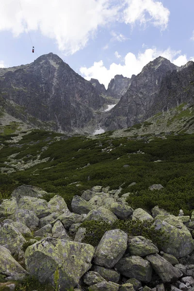 Vista Sobre Los Picos Montaña Paisaje Alpino Los Altos Tatras — Foto de Stock