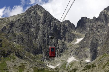 Tepeler ve alp peyzaj yüksek Tatras, Slovakya'nın dağda görüntülemek