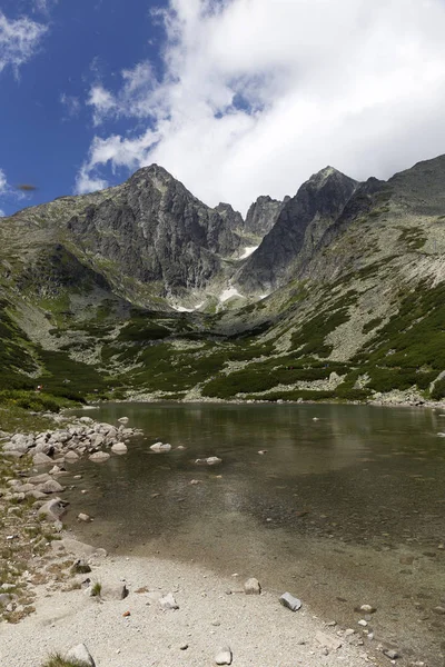 Vista Sobre Picos Montanha Paisagem Alpina Alto Tatras Eslováquia — Fotografia de Stock