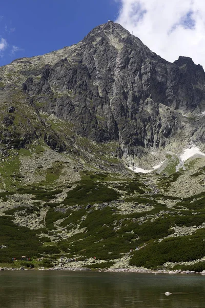 Vista Sobre Los Picos Montaña Paisaje Alpino Los Altos Tatras — Foto de Stock