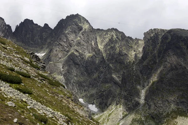 Zobrazit Horské Vrcholy Alpské Krajiny Regionu Vysoké Tatry Slovensko — Stock fotografie