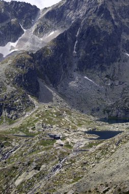 Tepeler ve alp peyzaj yüksek Tatras, Slovakya'nın dağda görüntülemek