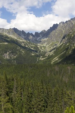 Tepeler ve alp peyzaj yüksek Tatras, Slovakya'nın dağda görüntülemek