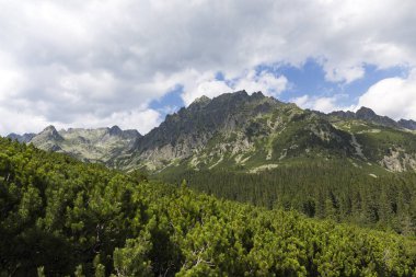 Tepeler ve alp peyzaj yüksek Tatras, Slovakya'nın dağda görüntülemek