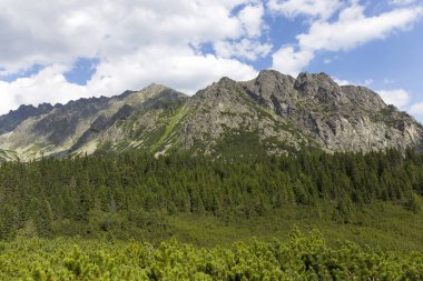 Tepeler ve alp peyzaj yüksek Tatras, Slovakya'nın dağda görüntülemek