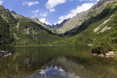 Tepeler ve alp peyzaj yüksek Tatras, Slovakya'nın dağda görüntülemek