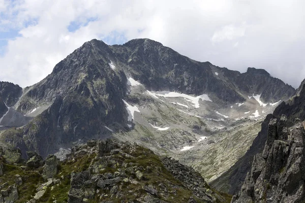 Vista Sulle Cime Delle Montagne Paesaggio Alpino Degli Alti Tatra — Foto Stock