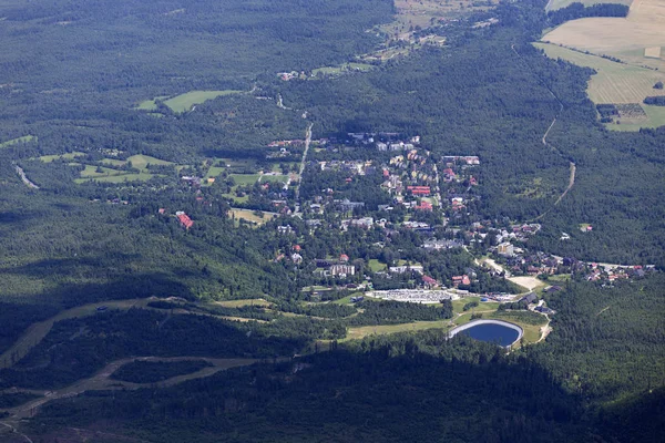 Widok Górskie Szczyty Alpejski Krajobraz Wysokie Tatry Słowacja — Zdjęcie stockowe