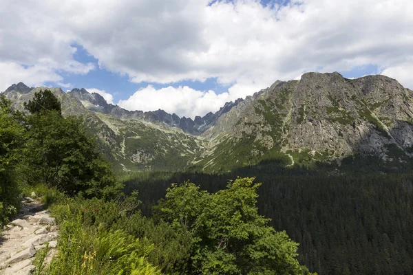 Tepeler Alp Peyzaj Yüksek Tatras Slovakya Nın Dağda Görüntülemek — Stok fotoğraf