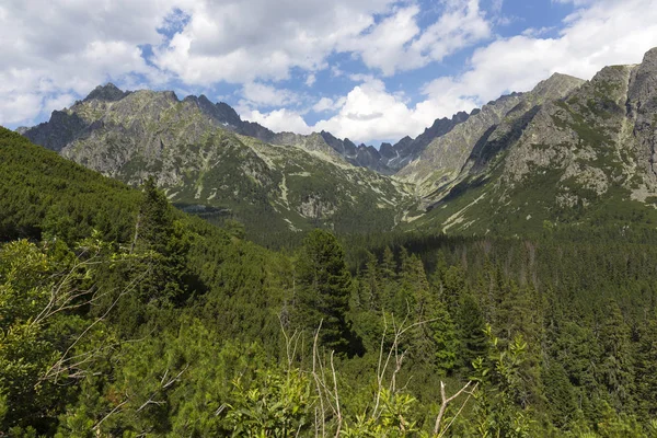 Tepeler ve alp peyzaj yüksek Tatras, Slovakya'nın dağda görüntülemek