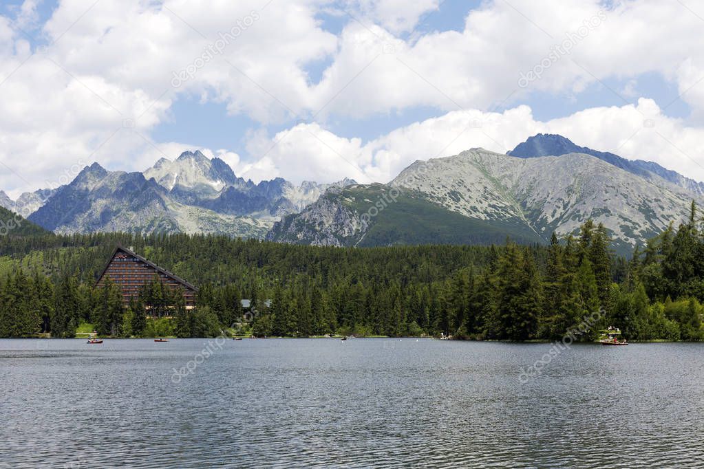 View on mountain Peaks and alpine Landscape of the High Tatras, Slovakia