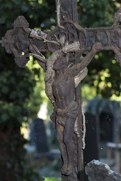 Statuia Istorică Despre Vechiul Cimitir Din Praga Republica Cehă — Fotografie, imagine de stoc