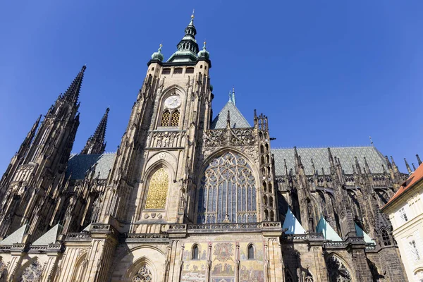 Gotische Kathedrale Vitus Auf Der Prager Burg Sonnigen Tag Tschechische — Stockfoto
