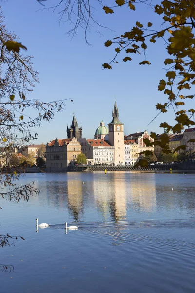Kolorowa Jesień Praga Stare Miasto Nad Wełtawą Czechy — Zdjęcie stockowe