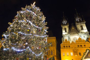 Yılbaşı Ağacı Eski Şehir Meydanı, Prag, Çek Cumhuriyeti