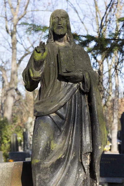 Historiska Staty Mysterium Gamla Prague Kyrkogård Tjeckien — Stockfoto