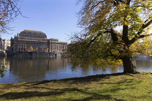 Automne Prague Old Town National Theatre Sunny Day République Tchèque — Photo