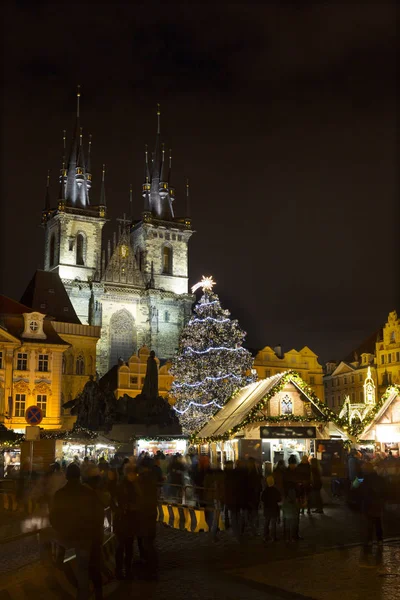 Weihnachtsstimmung Auf Dem Altstädter Ring Prag Tschechien — Stockfoto