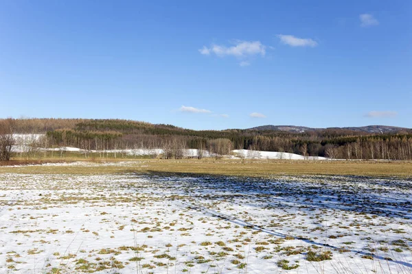 雪に覆われた北ボヘミアの風景 チェコ共和国 Jizerske — ストック写真