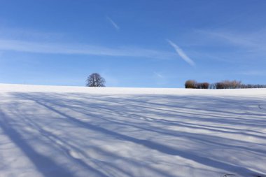 Karlı Kuzey Bohemya manzara, Jizerske Mountains, Çek Cumhuriyeti