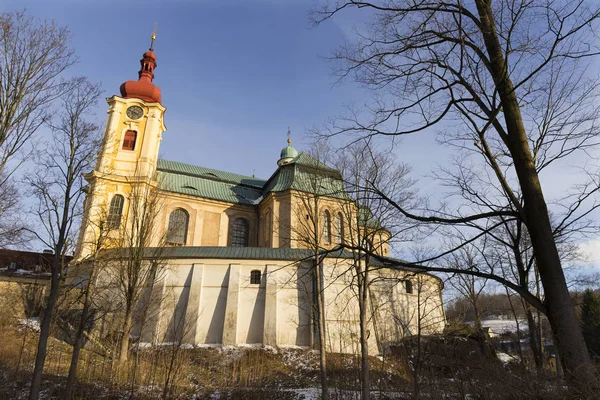 Barockbasilika Mariä Heimsuchung Winter Wallfahrtsort Hejnice Tschechische Republik — Stockfoto