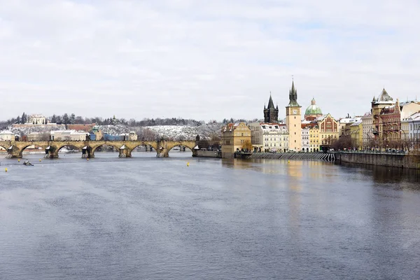 Snowy Prague Old Town Tjeckien — Stockfoto