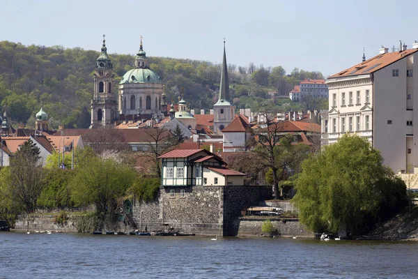 Sunny Prague City River Vltava Czech Republic — Stock Photo, Image